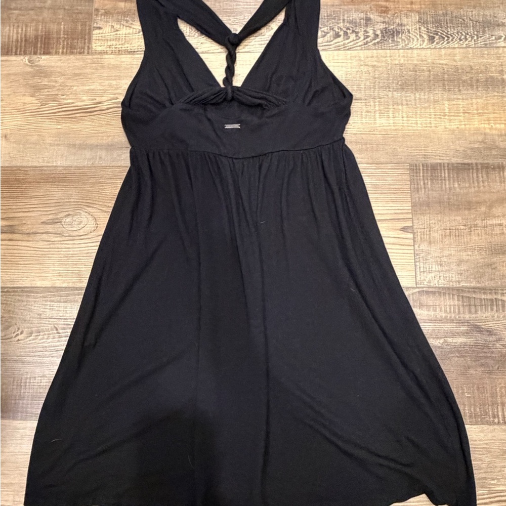 Element‎ Black Braided-Halter Mini Dress with Twist back